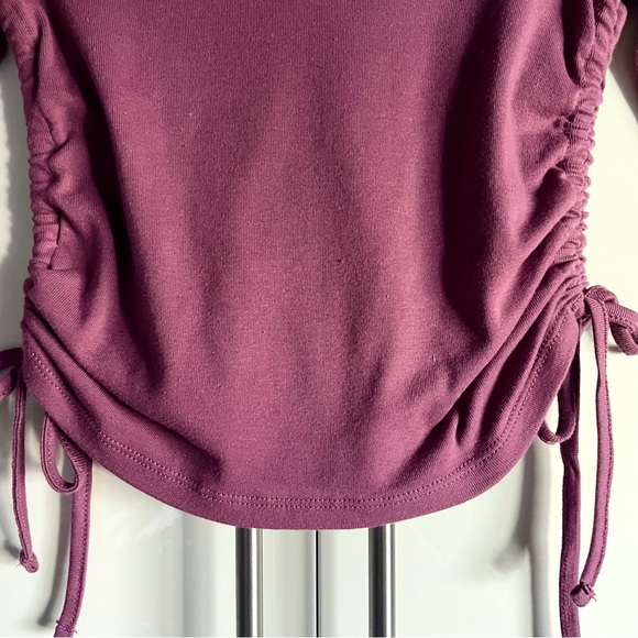 Urban Outfitters BDG Ruched Long Sleeve Crop Top In Pink Size S NWT - Picture 14 of 14